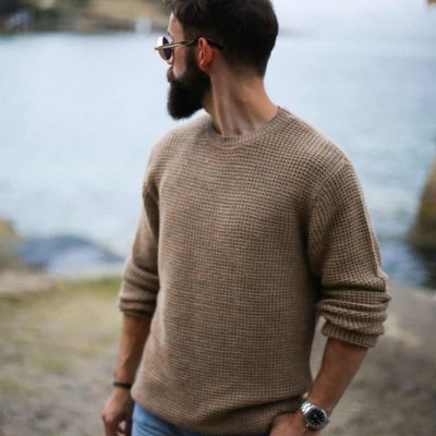 Waffle Knit Camel Sweater